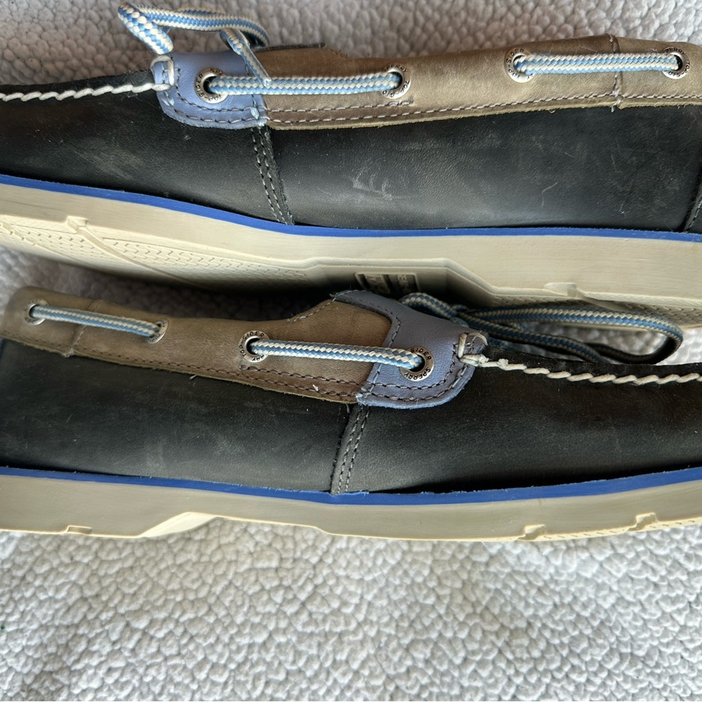 Sperry Men's Boat Shoes - Navy and Tan - Picture 5 of 10